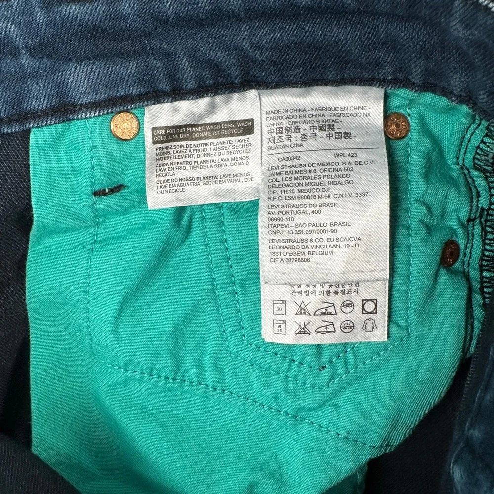 Levi's 511 Jeans Men's 30x32 Blue Slim Fit Dark Wash Stretch Denim Rodeo‎ Casual